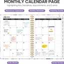 Planner 2026-2027, Academic Year Monthly and Weekly Calendar Planner, Jul 2026 - Jun 2027, Hardcover Teacher Student Planning Agenda book with Tabs, Perfect for School Office Supplies, 8.5" x 11" - Purple Blocks