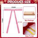 2 x 24 Pcs Pink Velvet Bows Ornaments for Christmas Tree, Vintage Rustic Elegant Velvet Christmas Bows Tree Decorations, Indoor Home Decor for Wreath Mantle Gift Wrap Holiday Decor, 3/8'' W, 5 * 7 inch