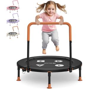 BCAN BT1 36" Toddler Trampoline for Kids, Foldable Indoor Mini, Handlebar