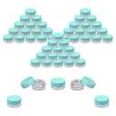 Houseables Sample Containers, Lip Balm Containers, Sample Jars, Mini Jars with Lids, Small, Empty, Makeup, Powder, Gloss, Cosmetic, Tiny, Chapstick, Scrub, Little, Blue Plastic, 3 Gram