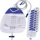 10 Packs Drainage Bags 1500mL with Anti-Reflux, Leak Proof Urinary Drainage Bag - Urine Collection Bag with 48" Drainage Tube, Medical Drain Bags, Urinary Bags for Home and Hospitals Health Aids