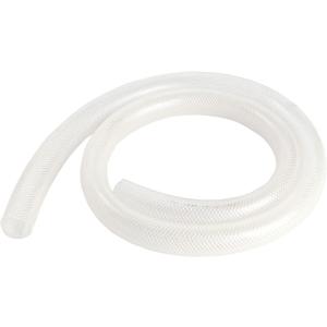 1 ID  1-19/64" OD - 10 ft Clear Braided Hose Plastic Vinyl Tubing, High Pressure Flexible Reinforced PVC Tube for Transfer Water Air Oil, BPA Free & Non-Toxic