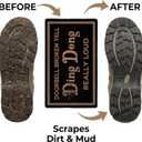 30x17 In Funny Merry Christmas Doormats for Front Door Mat Doorbell Broken Yell DingDong Really Loud Outdoor Entrance Non Slip Mats Indoor Decor Bathroom Mat Entrance Rug Kitchen Rugs and Mats