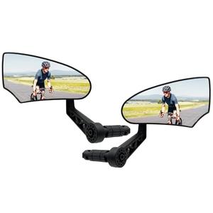Homieway Bike Mirror 2 PCS,HD Glass Bicycle Mirrors for Handlebar Mount, Bar End Bike Rear View Mirror, Scratch Resistant Handlebar-Mirror for E-bike, Cycle Rearviewmirror (0.55-0.78")