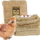 Natural Chicken Nesting Pads - 10 Pack - Aspen Excelsior Bedding Hen Nest Box Liners - USA Made - 13" x 13"