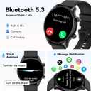 Smart Watch, 1.39" Smartwatch for Women (Answer/Make Call), Fitness Activity Tracker with Heart Rate & Sp02 Monitor, 100+ Sport Modes, IP68 Waterproof Fitness Watch for Android iOS,Carbon Black