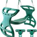 Swing-N-Slide WS 3452 Heavy Duty Two Person Dual Glider Swing, with Coated Chains to Prevent Pinching, 18" W x 25 in H x 40" L, Green