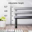 HUANUO Monitor Stand for Desk, Computer Monitor Stand Height Adjustable, Monitor Riser for 2 Monitors, Laptop Stand for Desk, 2 Pack, Black
