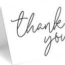 Red Door Inspirations 5x7 Thank you Note Cards with Envelopes (Black and White Thank You)