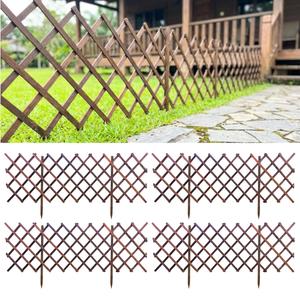 ShopLaLa Decorative Wooden Garden Fence (4 Pack, 24ft Total) Animal Barrier