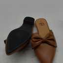 Trary Mules for Women Flats, Pointed Toe Womens Mules with Heels, Black Mules Shoes for Women, Bow Mules Women's Flats, Slip On Flats Flat Mules, Backless Loafers for Women, Women's Mules & Clogs (11, Pu-brown)