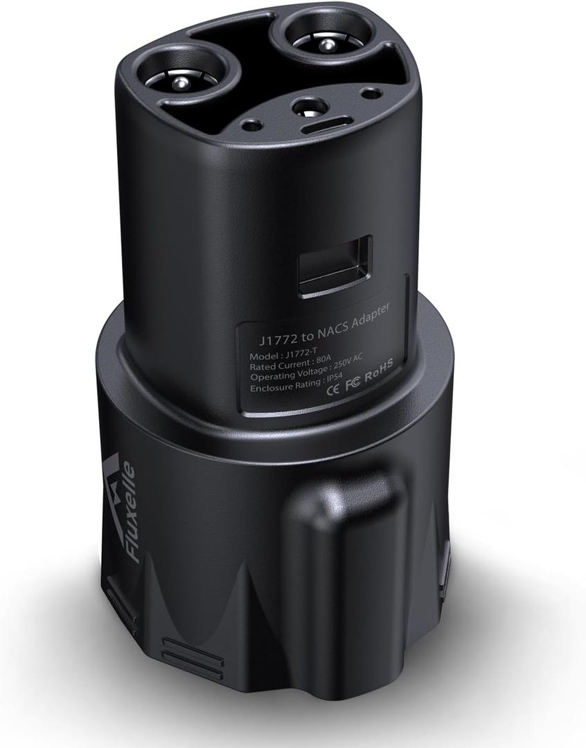 J1772 to Tesla Charger Adapter, Max 80A/250V for Tesla only, Tesla Charging Accessories, Connecting to SAE J1772 Charging Stations, Compatible with Tesla Model Y 3 X S Cybertruck