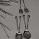 Gisly 12-Piece Serving Set - Large Spoons, Forks, Tongs, Ladle, Cake Server & Appetizer Tongs for Buffet Catering, Dishwasher Safe