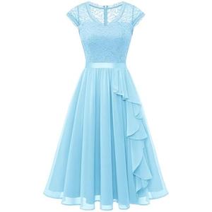 Wedtrend Women's Bridesmaid Dresses Short Prom Dress Ruffle Wedding Guest Cocktail Dresses Floral Homecoming Dress, XL