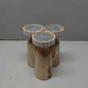 HD 8IN WOOD CANDLE HOLDER 3 pack