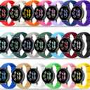 Bands Compatible with Garmin Vivoactive 6/Vivoactive 5/Vivoactive 3, Venu 2 Plus/Venu Sq/Venu, Forerunner 645/245 Music Watch Band, 20mm Soft Silicone Sport Strap for Women Men