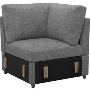 Belffin Corner Seat Module for Modular Sectional Sofa, Armrest Module for Sectional Sleeper Sofa Bed, Light Grey