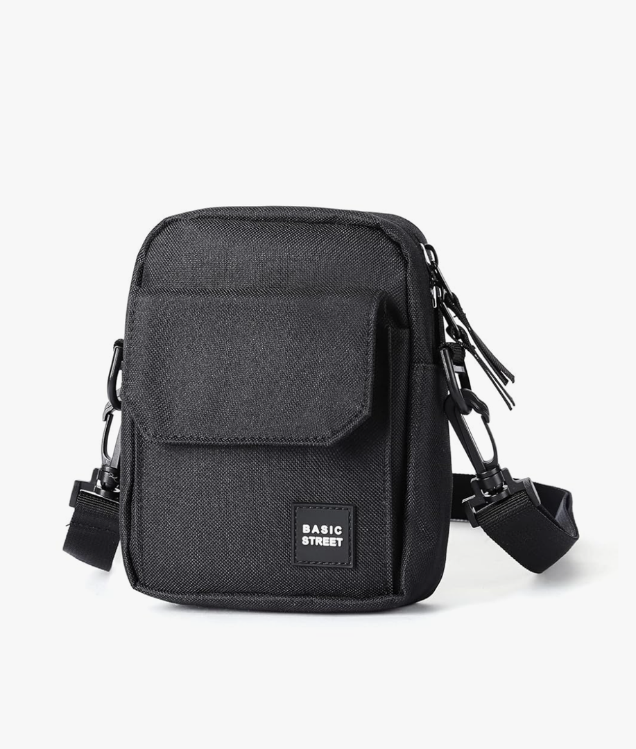 PAUBACK Crossbody Bag for Mens,Travel Passport Wallet Bag for Men for Cell Phone, Small Neck Pouch Side Shoulder Bag for Men