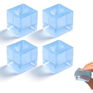 1 inch Ice Cube Stress Ball, 2026 New Squishy Stress Ice Cube Fidget Toys,TPR Ice Cube Soft Stress Relief Toy for Adults Anxiety Relief, Party Favors, Table Decoration4PCS