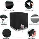 IBC Tote Cover Huapate 275 Gallon Tote Sunshade Water Proof Protective Hood 1000 L Garden Water Tank Black