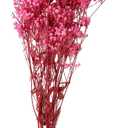 CalCastle Craft Dried Flower Natural Babys Breath 27" H 4.5oz Large Bundle Gypsophila Perserved for Wedding Bouquet Home Decor (Pink)