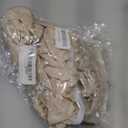 Round Vinyl Fitted Tablecloth, Waterproof Elastic Table Covers Wipeable Flannel Backed Tablecloths for Picnic Camping Indoor and Outdoor (Beige Wood, Fits 27" to 32" Diameter Tables)