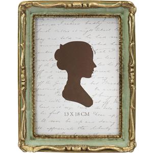 AELS 5x7/8x10 Inch Vintage Picture Frame, Elegant Antique Photo Frames with Glass Front, Photo Display, Tabletop Wall Hanging, Gift Ideas,Gold and Green (5x7)