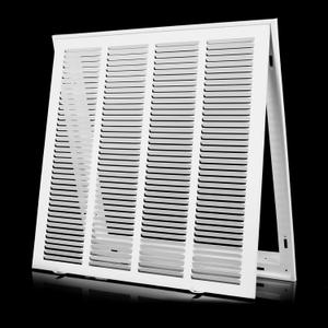 24x24 Return Air Grille [Duct Opening Size],Return Air Vent Cover for Wall Or Ceiling,Steel Return Air Filter Grilles Removable Face/Door for 1 Inch Filters (24"W x 24"H [Duct Opening])