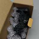 Red and White Solar String Lights Outdoor, Waterproof 2-Pack Total 100 LED 64FT Crystal Globe Solar Lights for Outside, Patio Decorations with 8 Lighting Modes for Xmas Tree Wedding Patio Party