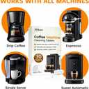 Coffee Machine Cleaning Tablets 30 Count Descaler & Mineral Buildup Remover, Compatible with Ninja, Delonghi, Nespresso, Keurig & All Coffee Makers