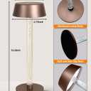 Cordless Table Lamps Set of 2,Lava lamp,Bubble stem,Water Droplet stem,Crystal Effect,5000mAh Battery Operated, 3 Color Stepless Dimming Up, for Restaurant/Bedroom/Bars/Outdoor Party/Camping/Coffee (Gold brown-2Pack)