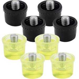 8 Pcs Rubber Hammer Replacement, Rubber Striking Head, Mallet Head Tips Set for Rubber Hammer (40mm)