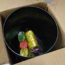 YGJT Small Trash Can, 3 Pack 1.8 Gallons Bathroom Trash Can, Slim Waste Basket, Round Garbage Can, Plastic Trash Bin for Kitchen, Dorm, Bedroom, Office, Living Room, Study, Compact Spaces(Black)