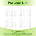 Hewory Glass Cylinder Vases for Centerpieces: 7+6" Tall 12Pcs Clear Small Bud Vases for Flowers Wedding Party Table Decoration - Skinny Hurricane Candle Holders for Floating Candles