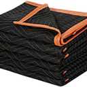 4 Pack Large Moving Blankets 80 * 72in Heavy Duty Packing Blankets for Furniture Moving Shipping Wrapping Quilted Furniture Pads for Moving, Padded Mover Blankets
