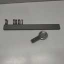 15.7 Inch Hanging Pot Rack,No Drilling Pot and Pan Organizer,Aluminum Alloy Utensil Holder,Kitchen Wall Hanging Hooks with 8 Movable Hooks,Black