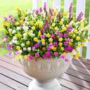 Waipfaru 20Pcs Artificial Flowers for Outdoors, Faux Plants Outdoor UV Resistant Fake Flowers,Artificial Plants for Outdoor Hanging Planter Front Porch Decor