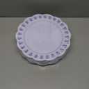 COLOSUS 60pcs White Plastic Plates Set, Fany White Baroque Plates for 30 guest, Elegant Lace Rim Design Disposable Plate include 30 Dinner plates and 30 Dessert plates for Party, Halloween, New Year