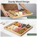 Funny Charcuterie Board with Compartments Guide - Cheeseboard & Serving Tray, Large Wood Serveware Accessories,Wedding Hostess Housewarming Gifts for New Home, 17"13"