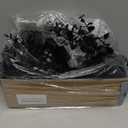 ZeKonan 40 Pcs Artificial Black Eucalyptus Stems, Fake Eucalyptus Leaves Branches Bouquet for Flower Arrangement DIY, Black Silk Flowers for Home Halloween Farmhouse Decor