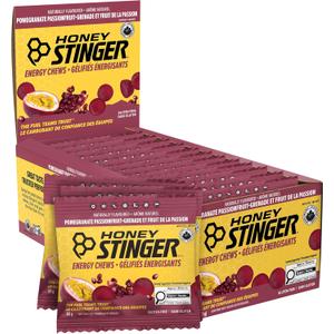 2 x Honey Stinger Organic Pomegranate Passionfruit Energy Chew, Gluten Free & Caffeine Free, for Exercise, Running and Performance, Sports Nutrition for Home & Gym, Pre and Mid Workout, 12 Pack (EXP 12/01/26)