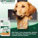 Vet's Best Flea and Tick Yard and Dog Kennel Spray, Mosquito Repellent with Certified Natural Oils, Plant Safe with Ready-to-Use Hose Attachment, Flea and Tick Prevention for Dogs, 32 oz