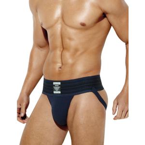 Casey Kevin Jockstraps For Men Jock Strap Wide Waistband Athletic Supporters Sexy Underwear (Large, A10-ck2213-blue)