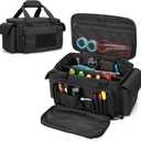 Rexmica Small Tool Bag with Anti-friction and Thick Padded Bottom, Tool Storage Organizer for Men, Tactical Bag, Range Bag, Multi-functional Work Tote for Repairman, Electrician, Carpenters, Handyman