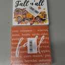 Fall Home Decor Autumn Harvest Wood Sign Fall Bathroom Decorations Farmhouse Home Table Desk Decor (5 x 5 Inches).   Fall Sign Decor, Football Fall Wooden Sign Decor Desk Sign Rustic Autumn Wooden Block Sign Rustic Home Shelf Wall Decoration