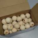 Pinkunn 50 Pcs Wood Finials Dowel Rods Caps 1/2 Inch Hole Unfinished Wood Drawer Knobs Pulls Handles Small Round Wooden Rods Caps for Crafts, DIY, Cabinet, Furniture, Drawer