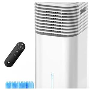 FLOWBREEZE Windowless Portable Air Conditioner, 15H Timer&120°Oscillation, 3-IN-1 Portable AC Unit with Remote, 2Gal Tank, 3 Modes & Speeds, Ultra-Quiet 24" Ventless Swamp Cooler for HomeOffice, White