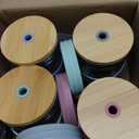 Elk and Friends 24oz Glass Mason Jar  Pack of 4 | Bamboo Straw Lids + Stainless Steel Straws | Smoothie + Iced Coffee + Bubble Tea Cups | Glass Cups with Lids and Straws | Dishwasher Safe (Blush/Lilac/Sage/Gray (Sleeves))