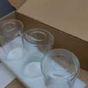Pack of 3 Clear Glass Lampshades, Cylinder Glass Shade Covers, Replacements, 5.5" Height, 3.54" Diameter, 1.65" Fitting