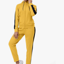 TEZO Womens Full Zip-Up Hoodie Tracksuit Set Long Sleeve Casual Jogging Suits Workout Gym 2 Piece Outfits with Pockets XL